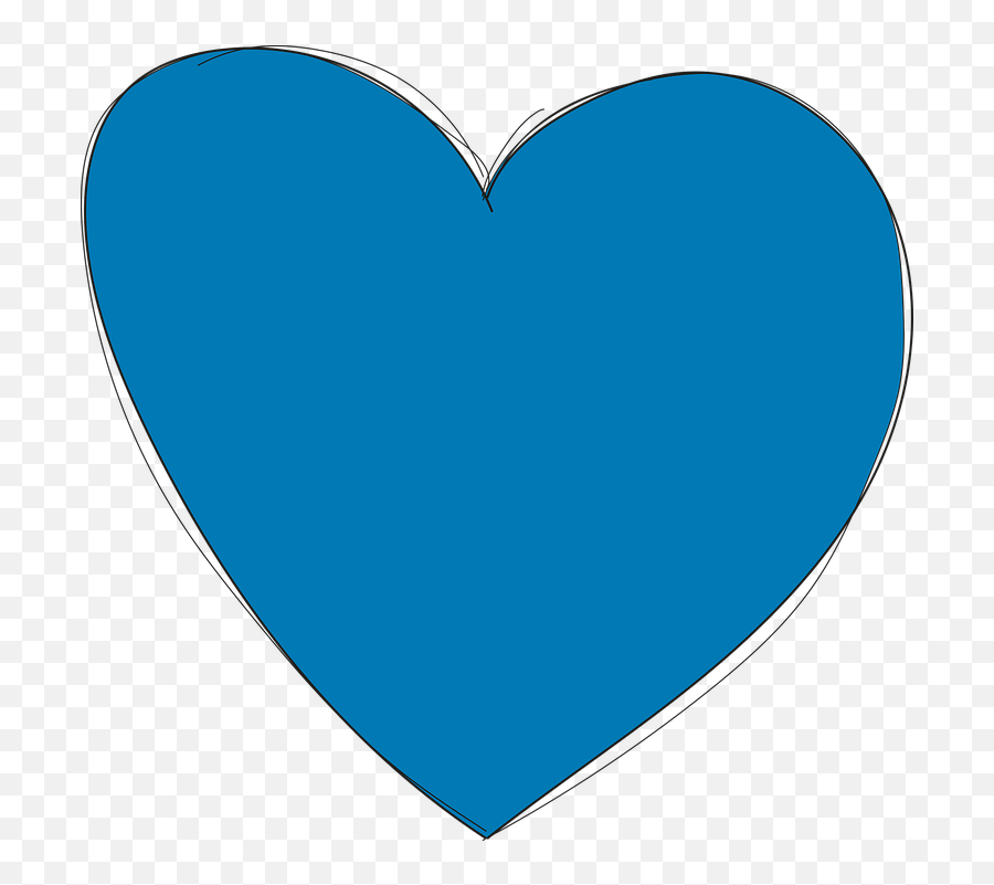 Heart Blue Love - Free Vector Graphic On Pixabay Png,Hand Drawn Heart Png
