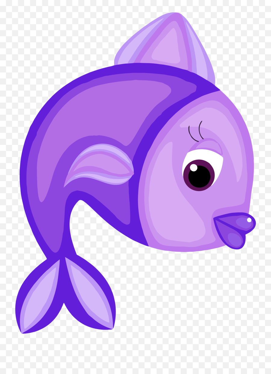 Blue Fish Svg Black And White Stock - Purple Fish Clipart Transparent Png,Cartoon Fish Transparent Background