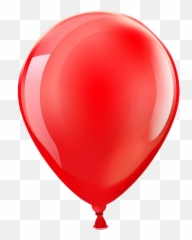 Balloon Clipart - Red Without String png