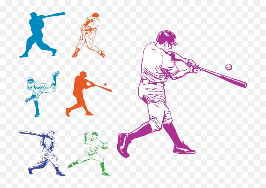 Baseball Bat Batting - Vector Baseball Player Png Download Baseball Player Vector Png,Baseball Player Png