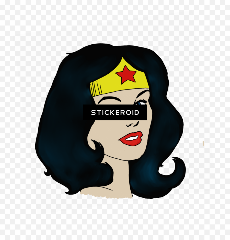 Transparent Png Wonder Woman Mask - Wonder Woman Head Cartoon,Wonder Woman Png