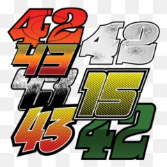 Race Car Numbers - Kits RaceGraphicscom Racing Fonts png
