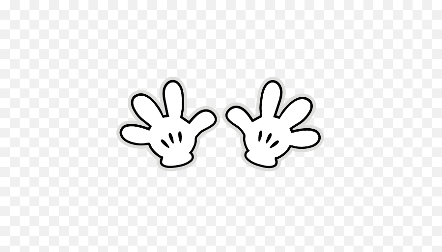Free Mickey Mouse Hand Template - Mickey Mouse Hands Clipart Png,Mouse Hand Png