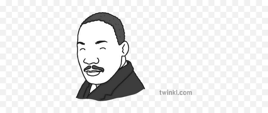 Martin Luther King Black And White Illustration - Twinkl South African Money Outline Png,Martin Luther King Png