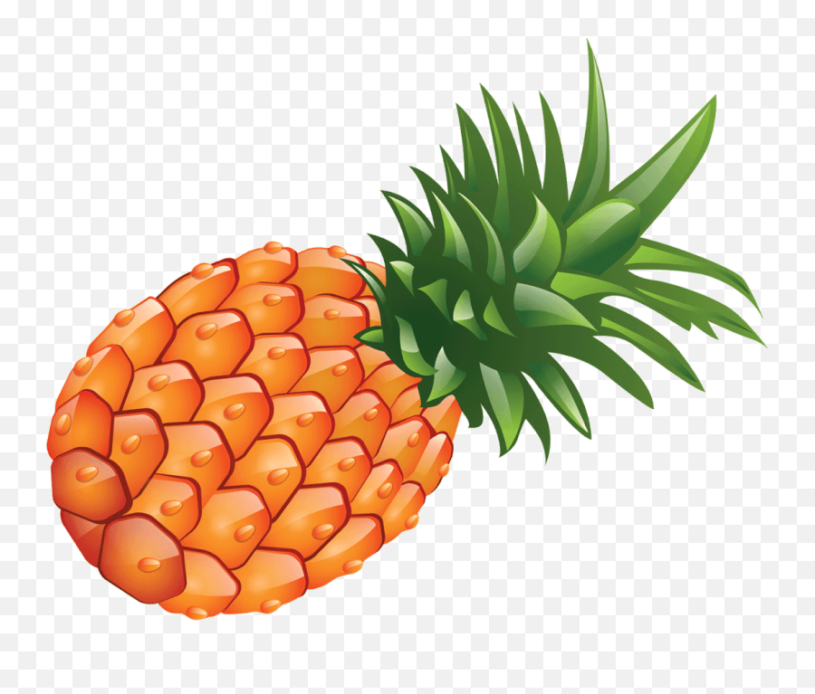 Pineapple Clip Art Openclipart Fruit - Pineapple Clipart Transparent Background Png,Pineapple Cartoon Png