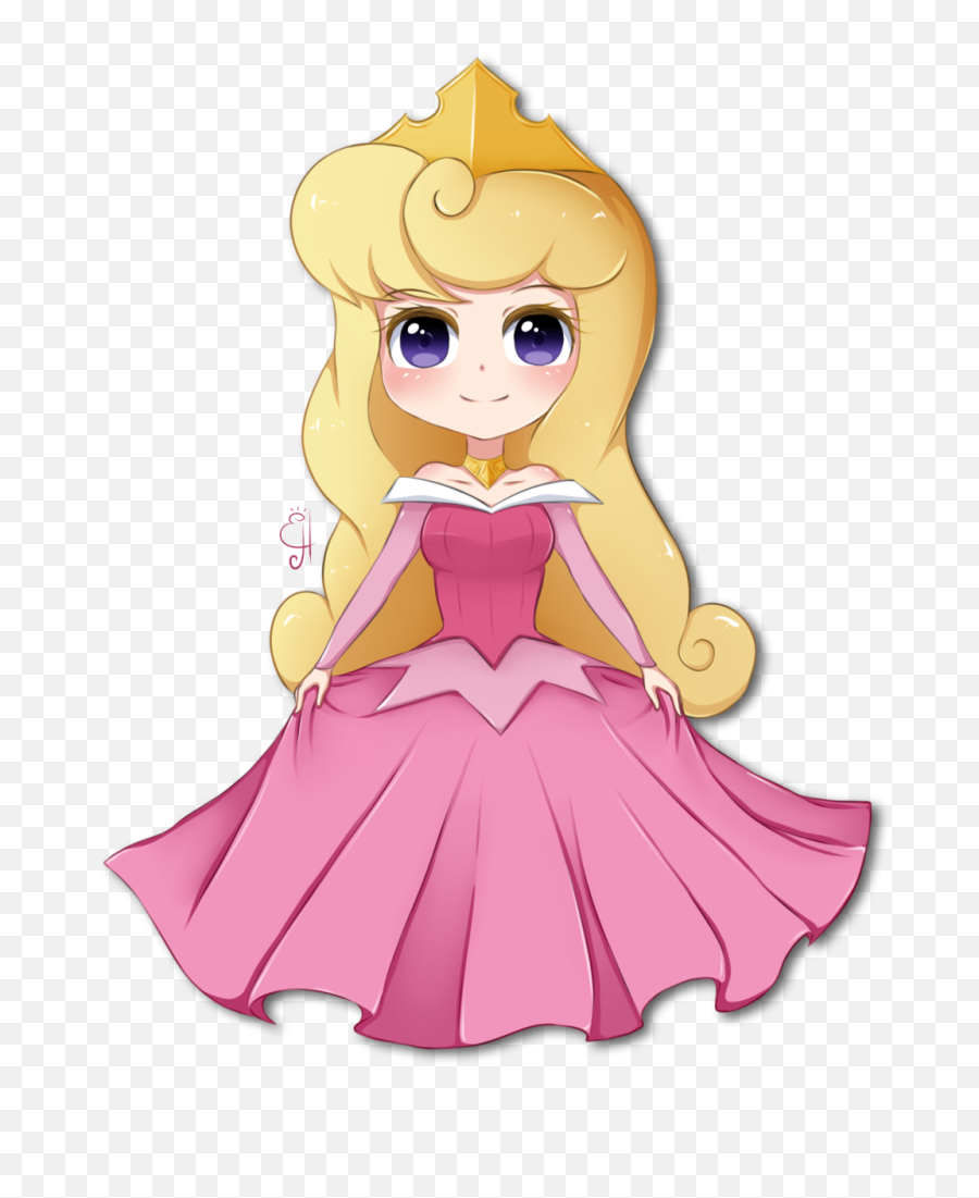 Chibi Disney Princess - Disney Princess Aurora Chibi Png,Aurora Transparent