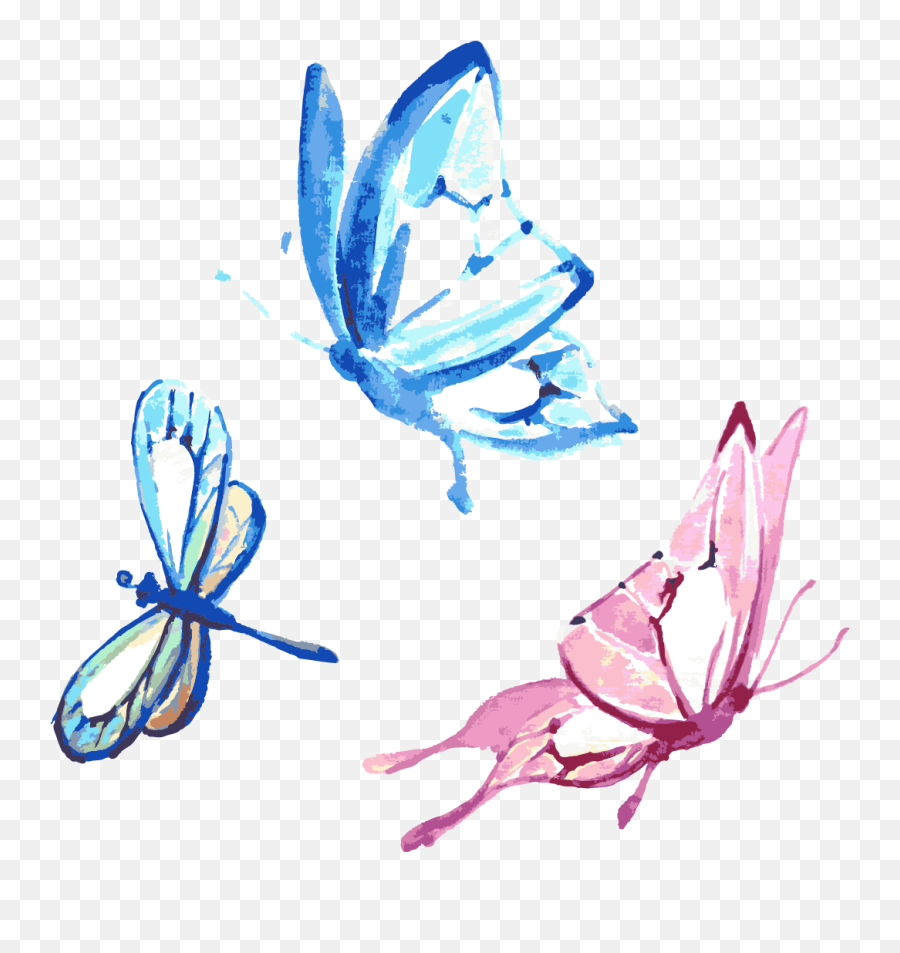 Download Butterfly Watercolor Painting Drawing - Butterfly Watercolor Butterflies Vector Png,Watercolor Butterfly Png