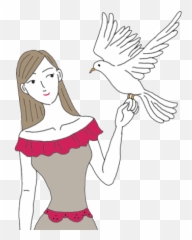 Download Hd Dove Dream Meaning - White Doves In A Dream Illustration Png,White Doves Png