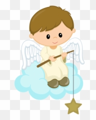 Download Rosary Clipart Christening Boy - Angel Baby png