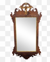 American Federal Mirror With Scrollwork And Carved Eagle - Antique Png,Scrollwork Png
