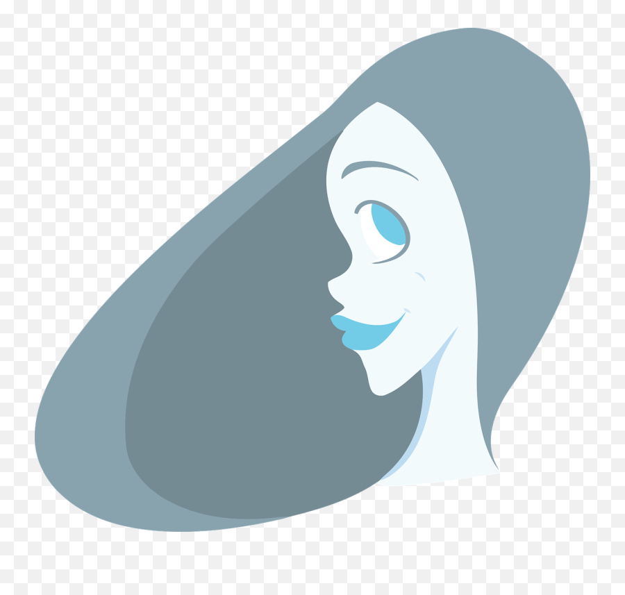 Headartface Png Clipart - Royalty Free Svg Png Lady Blue Cartoon,Girl Face Png