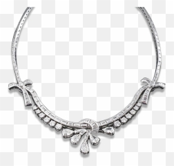 Download Pear Round And Baguette Diamond Necklace - Solid png