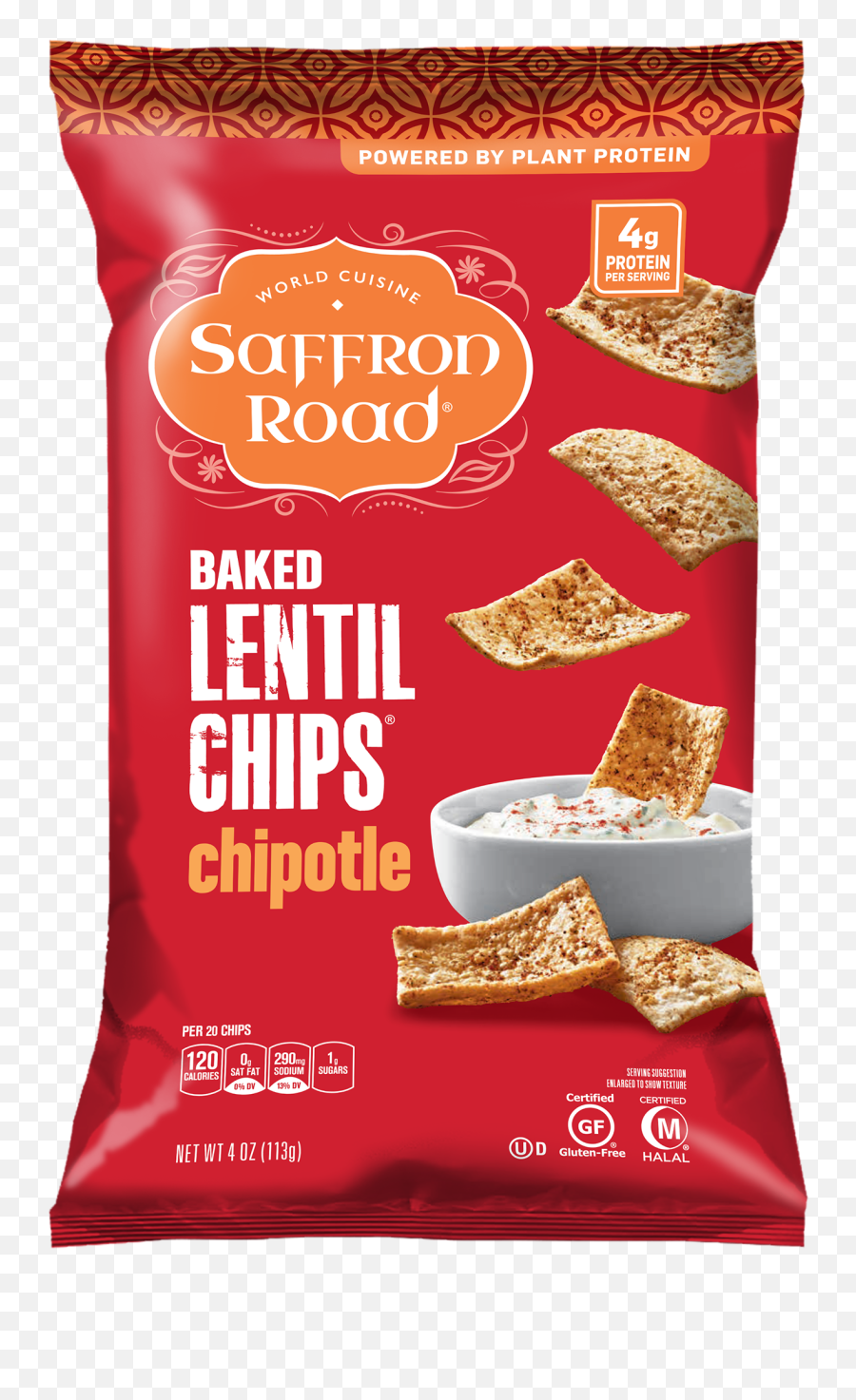 Chipotle Baked Lentil Chips Authentic World Cuisine - Saffron Road Baked Lentil Chips Png,Chipotle Png