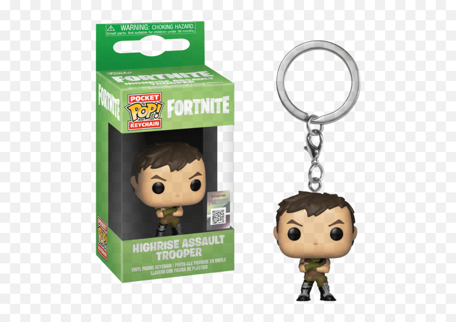 Funko Pop U2013 Tagged Fortnite Cool - Merch Highrise Assault Trooper Pop Keychain Png,Brite Bomber Png