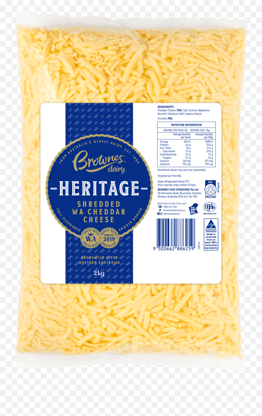 Wa Cheese Brownes Dairy Farmed Fresh In Every Day - Brownes Dairy Vintage Cheddar Png,Shredded Cheese Png