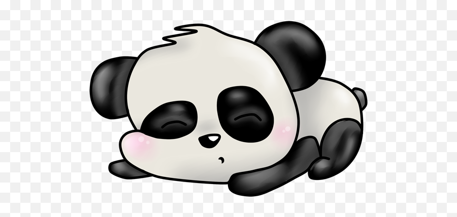 Download Black And White Panda Sleeping - Panda Cartoon Transparent Sleeping Panda Png,Panda Transparent