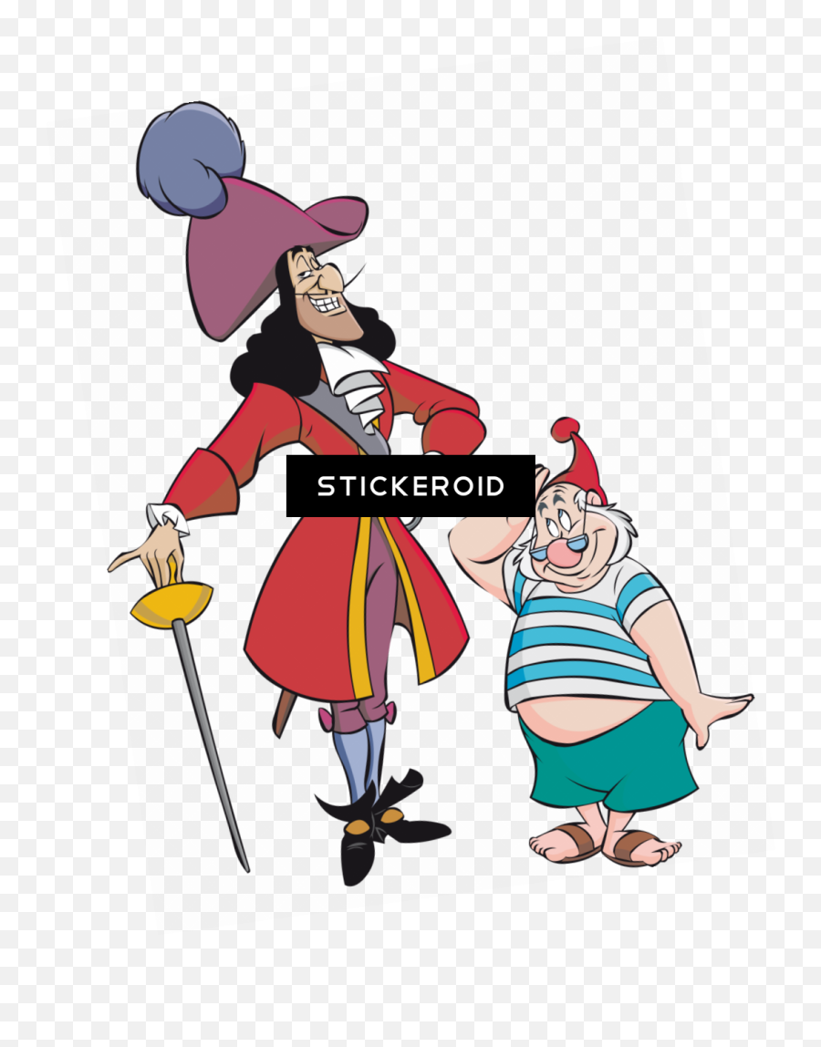 Captain Hook Cartoons Disney - Tinkerbell Wendy Captain Hook Captain Hook Smee Peter Pan Png,Captain Hook Png