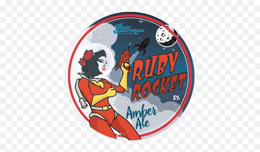 Cartoon Beer Png - Beerbaroness Ruby Rocket Tap Badge Supply Wonder Woman,Cartoon Rocket Png