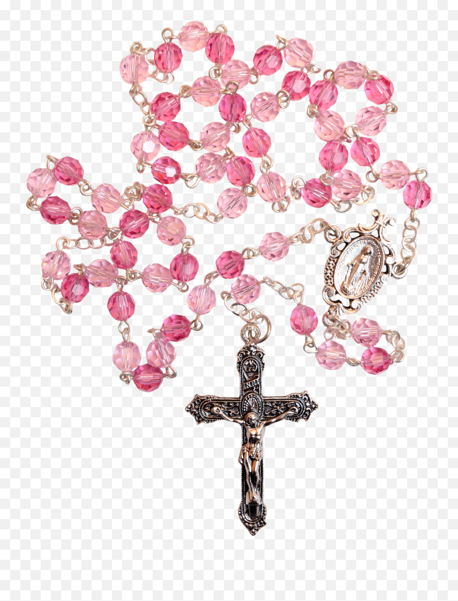 Item - Pink Crystal Gold Rosary 2069x2608 Png Clipart Rosary Beads Transparent Background,Crystal Transparent Background