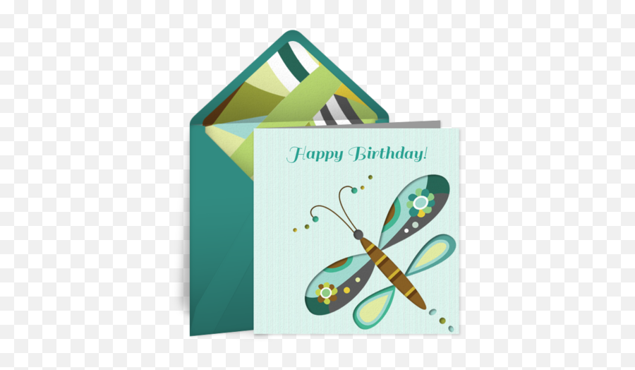 Blue Dragonfly Free Birthday Card Ecard Virtual - Horizontal Png,Dragonfly Icon