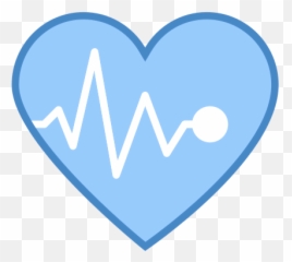 Pin - Blue Heart With Pulse png