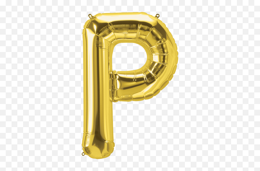 Gold Letter P 34 Balloon - Letter P Foil Balloon Png,Gold Balloon Png