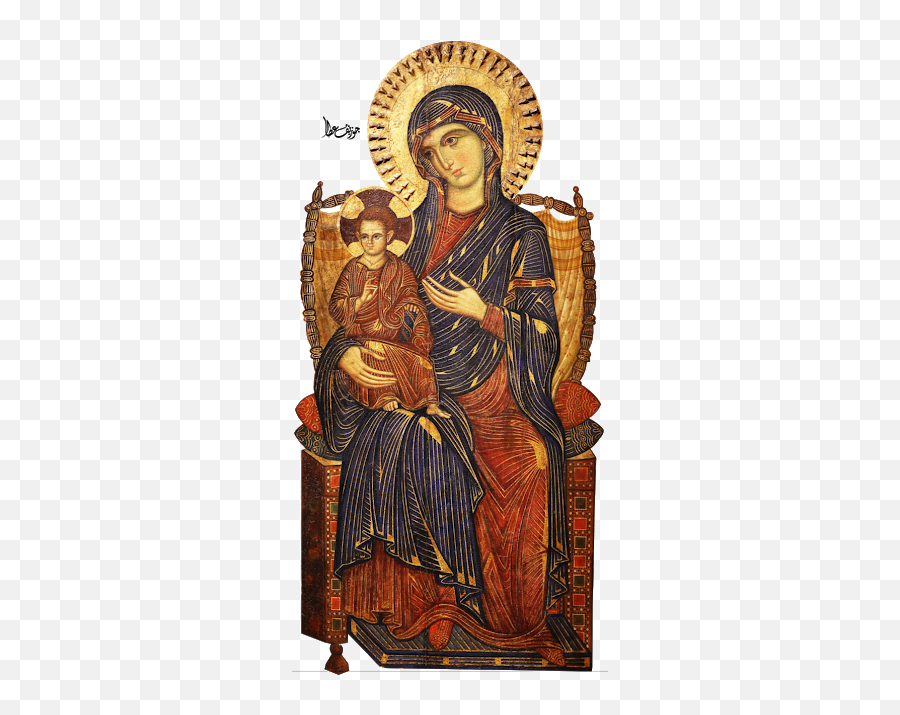 Pin - Madonna And Child Enthroned Png,Sinai Icon Christ