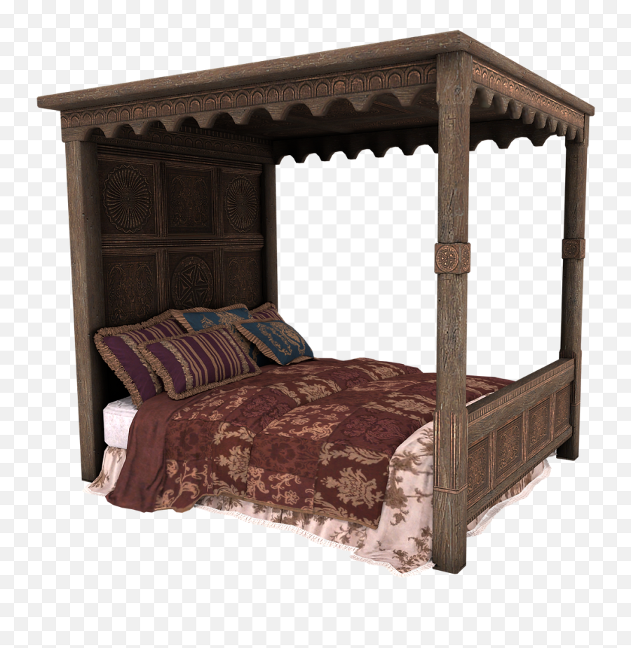 Thesensemedieval - Beauclair Rich Bed A Sims 4 Ccthis Is A Renaissance Deco Sims 4 Png,Witcher 3 Book Icon In Home