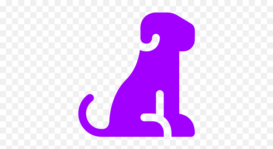 Sitting Dog Icon Png Symbol Purple - Icone Chien Vert,Dog And Cat Icon