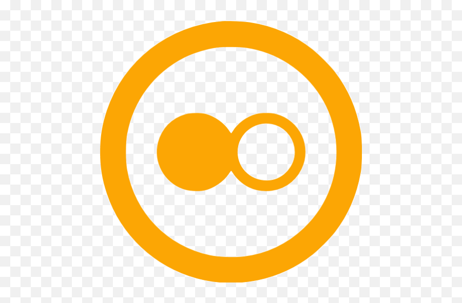 Orange Flickr 5 Icon - Free Orange Site Logo Icons Flickr Logo Grey Png,60x60 Icon
