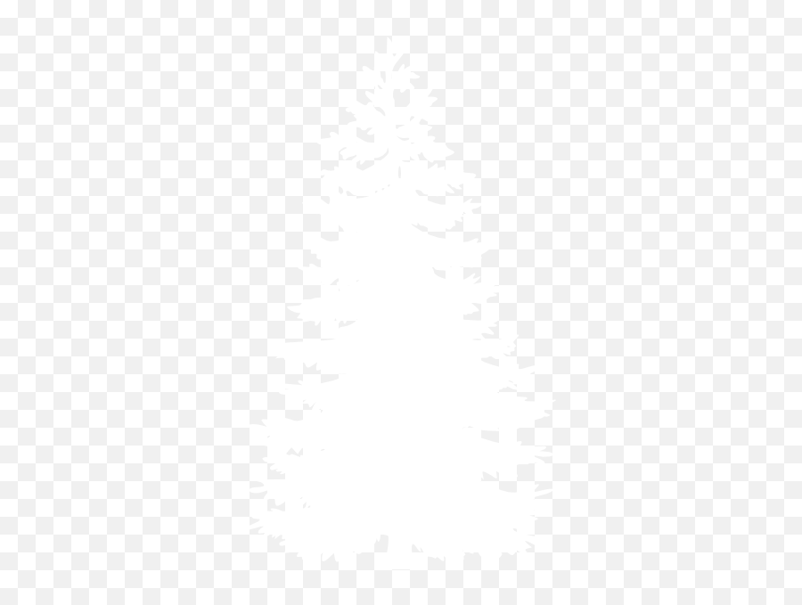 Fir Tree Png Black And White Transparent - Pine Tree Silhouette White,Black And White Tree Png