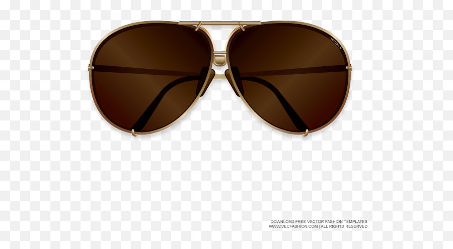 Men Sunglasses Vector Template - Reflection Full Size Png Shadow,Sunglasses Vector Png