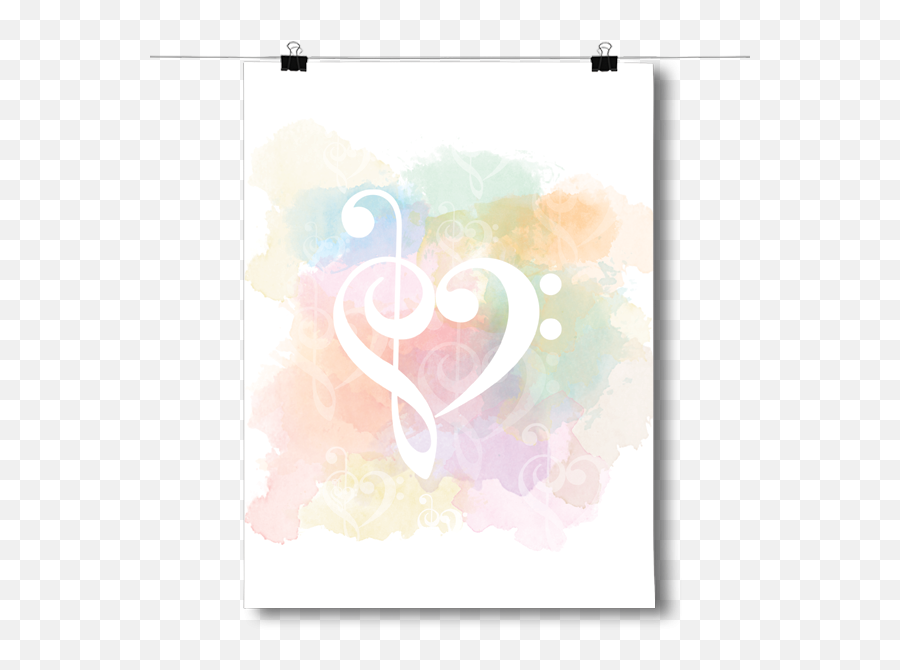 Treble Clef - Heart Png,Bass Clef Png