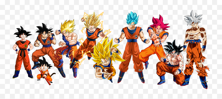 All Goku Form Hd Wallpaper Background Image 2458x1080 - Dragon Ball Teen Goku Png,Ultra Instinct Goku Png