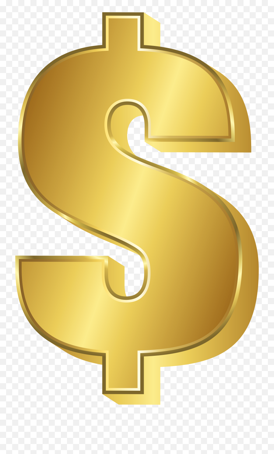 Gold Clipart Png - Gold Dollar Sign Clipart,Dollar Sign Icon Transparent Background