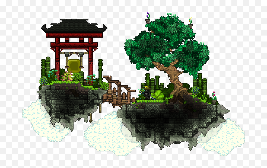 Terraria - Floating Islands Transparent Png,Torii Gate Png