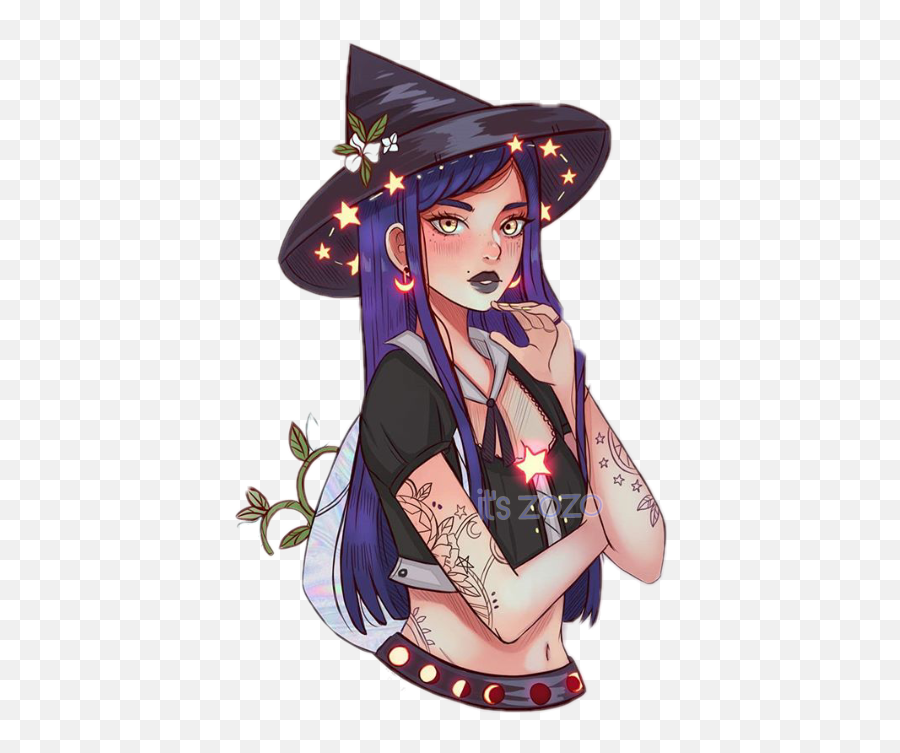 Girlart Girly Girltumblr Sticker By Youtuber - Aesthetic Witch Drawing Png,Anime Girl Png