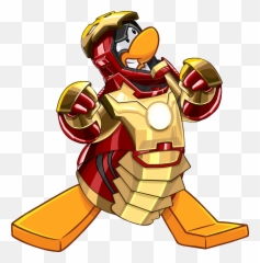 Download Hd Iron Man Clipart Disney Xd - Club Penguin Iron Club Penguin Super Heroe Png,Iron Man Transparent
