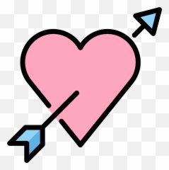 Heart With Arrow Emoji Clipart - Coração Com Uma Flecha No Meio png