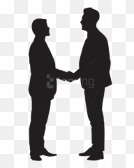 Man In Suit Silhouette Png - Silhouette Of People Shaking Hands,Men Silhouette Png
