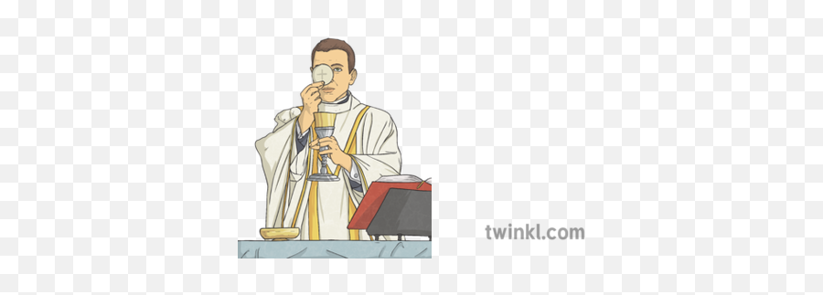Priest Behind Altar Illustration - Twinkl Priest Twinkl Png,Priest Png