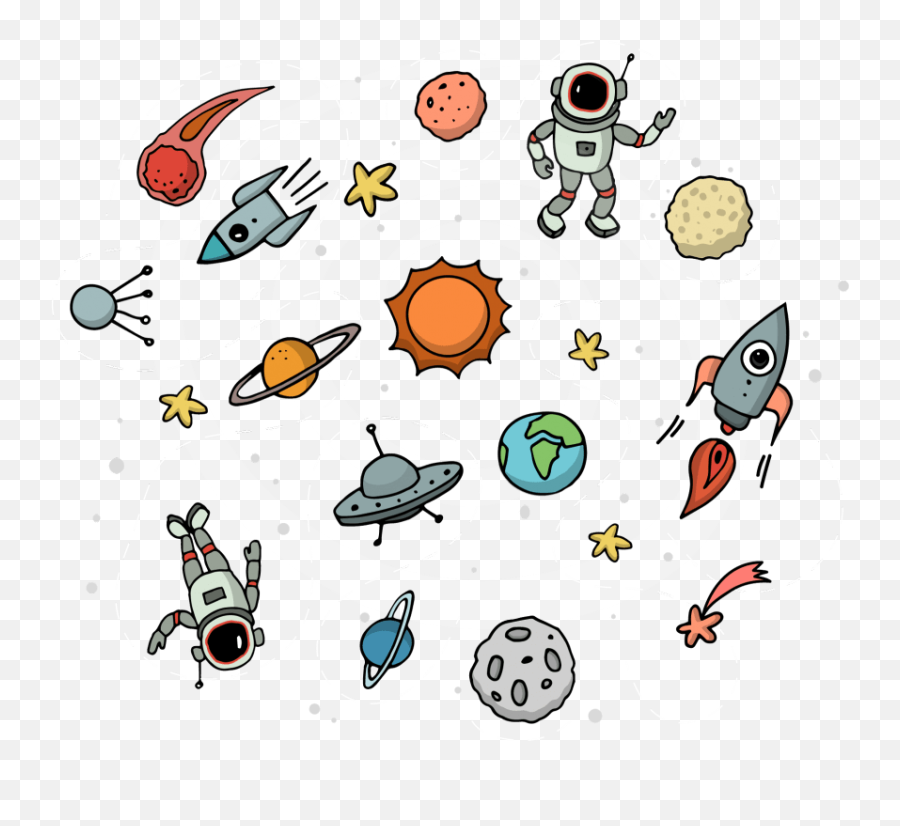 Astronaut Clipart Space Border - Space Illustration Png,Space Clipart Png