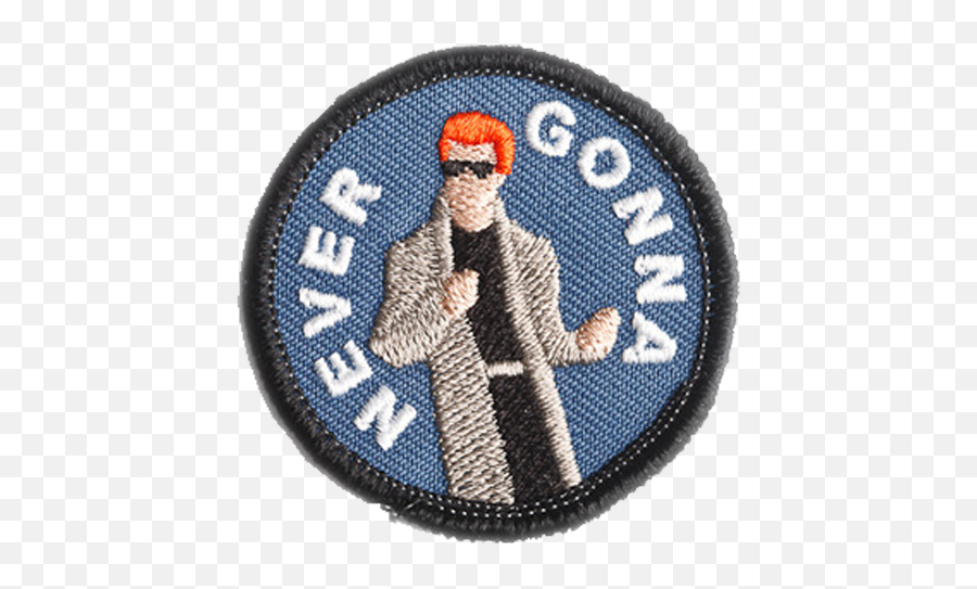 Rick Roll Merit Badge In 2020 Embroidery Patches Sticker - Rick Roll Patch Png,Rick Astley Png