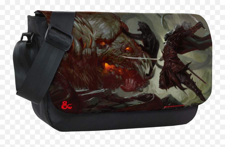 For Fans By Fansdrizzt Vs Demogorgon Sublimated Messenger Flap - Drizzt Do Urden Png,Demogorgon Png