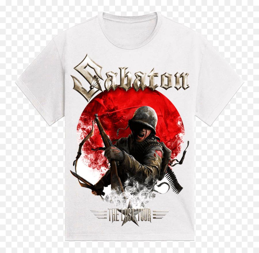 Japan The Last Stand Tour 2017 White T - Shirt Sabaton Sabaton White T Shirt Png,White Tshirt Png