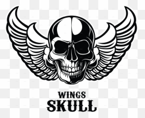 Wings Skull T - Shirt Design In 2020 Skull Tshirt Winged Skull T Shirt Design Png,Skull Vector Png