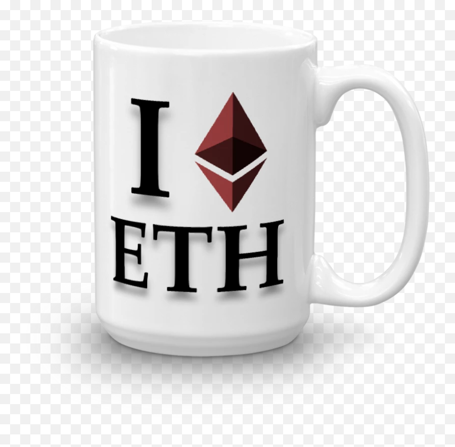 Glossy Coffee Mug - I Heart Ether Logo Ethereum Png,Coffee Cup Logo