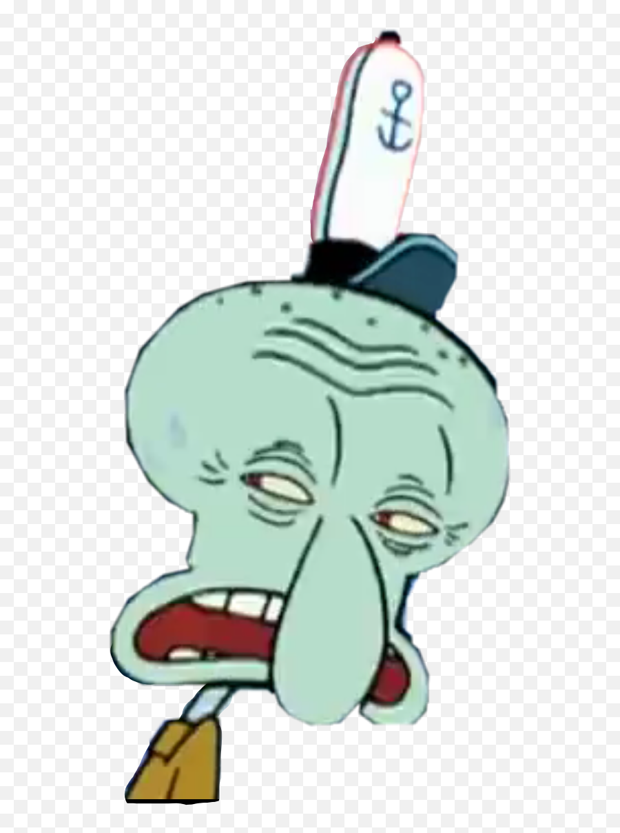Stickers Squidward Spongebob Sticker By Nicememes567 - Fictional Character Png,Squidward Nose Png