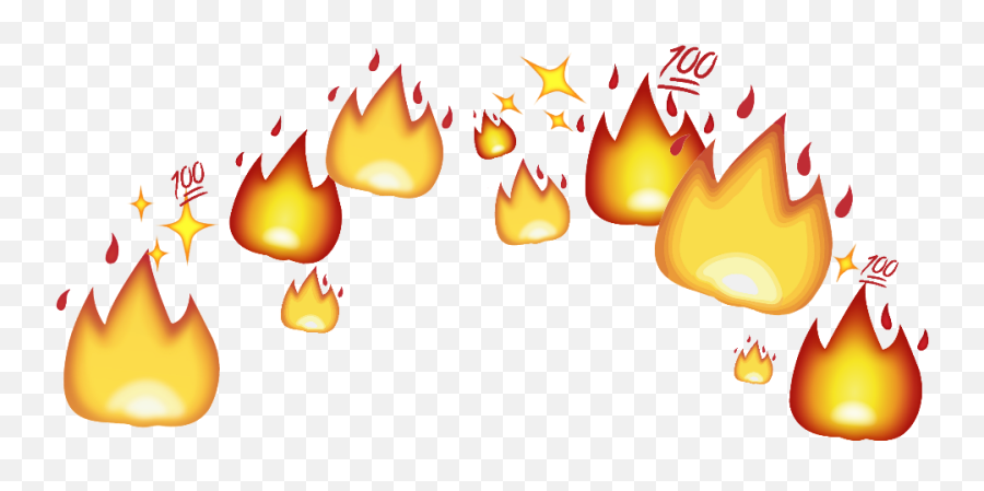 Crown Memezasf Fire Heartcrown Heart - Fire Emoji Crown Png,Flame Border Png