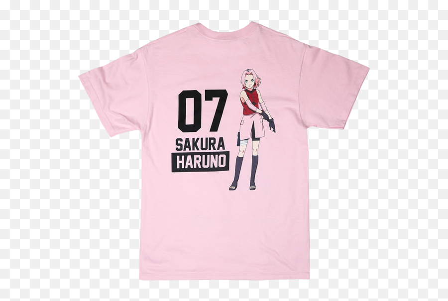 Naruto Sasuke And Sakura Pink Tee - Short Sleeve Png,Sakura Haruno Transparent